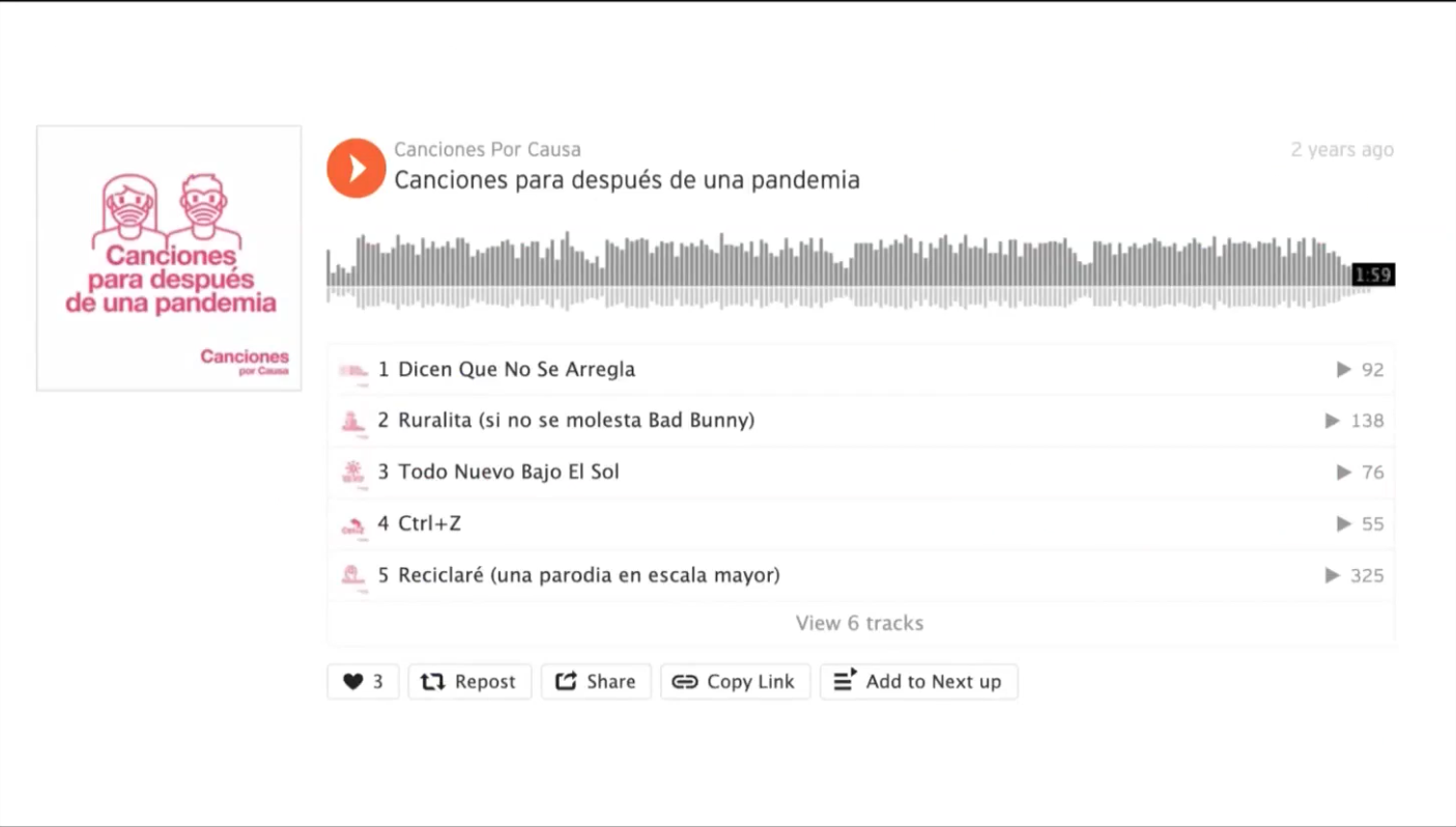 Playlist de "Canciones para después de una pandemia"